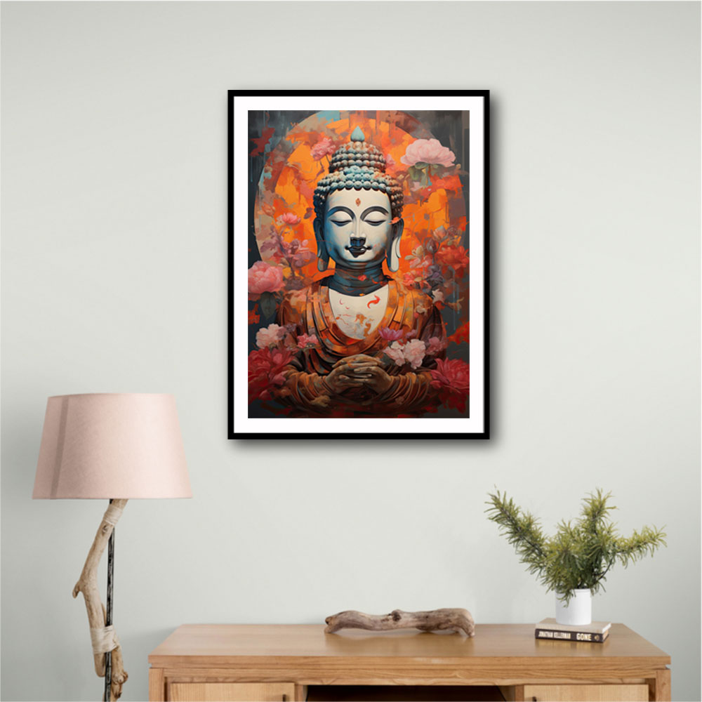 Buddha Flowers 4 Wall Art