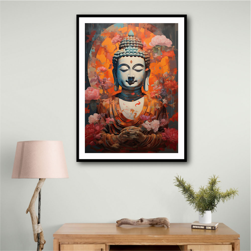 Buddha Flowers 4 Wall Art