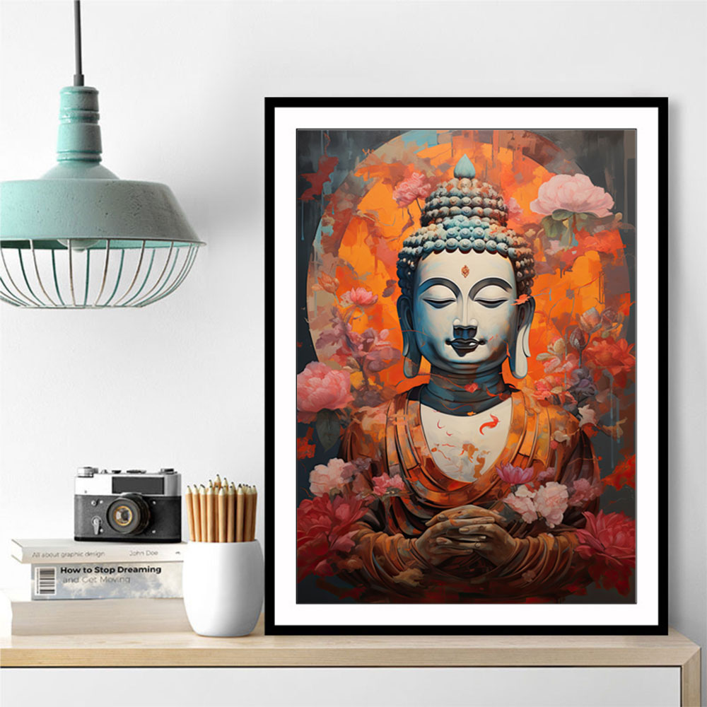 Buddha Flowers 4 Wall Art