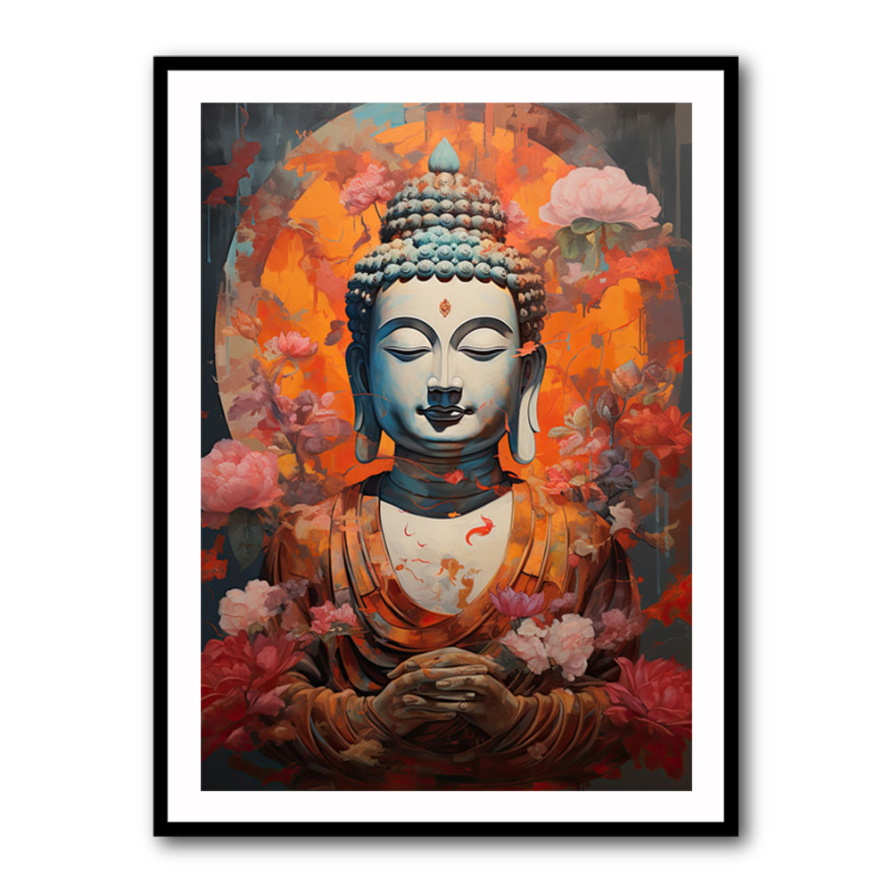 Buddha Flowers 4 Wall Art