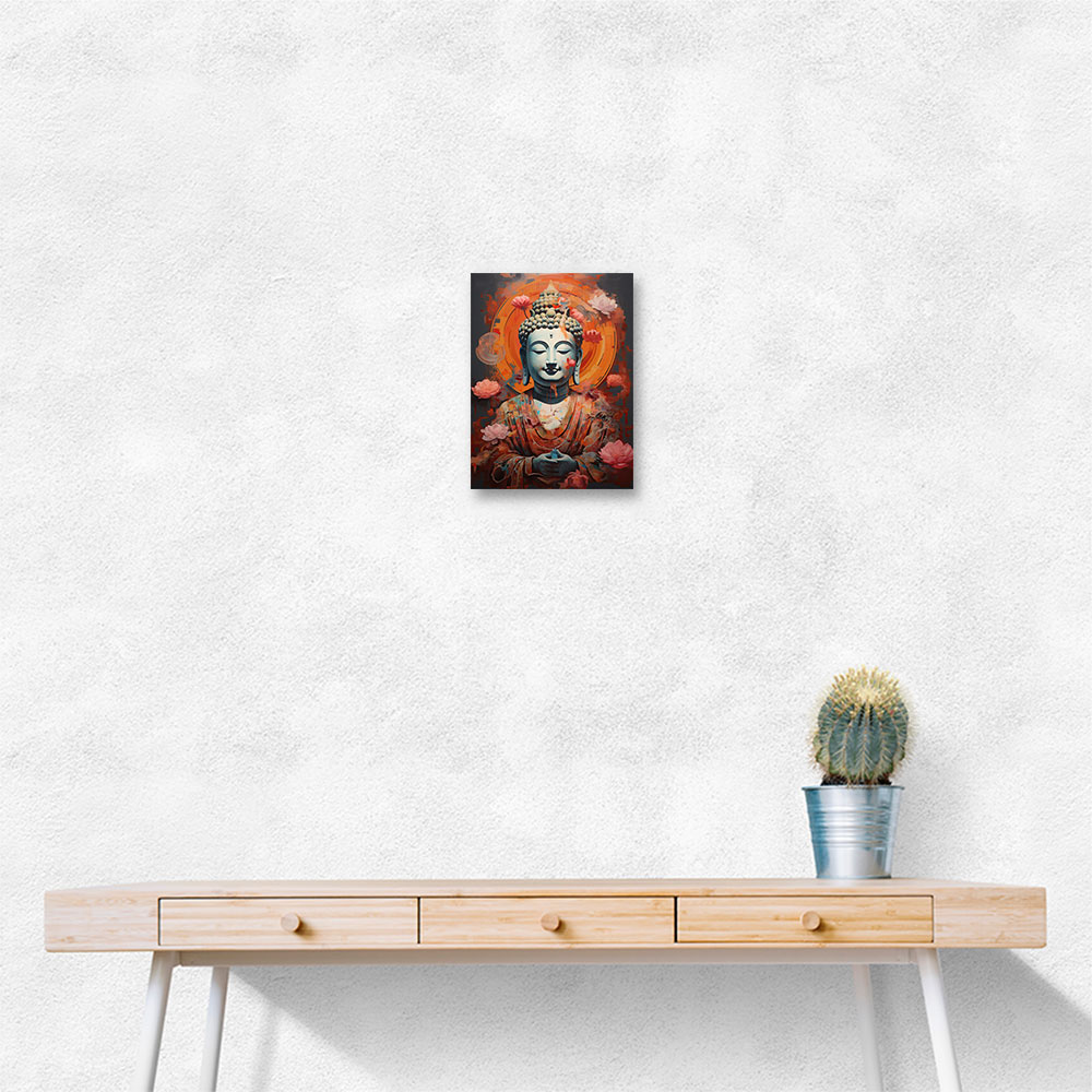 Buddha Flowers 5 Wall Art