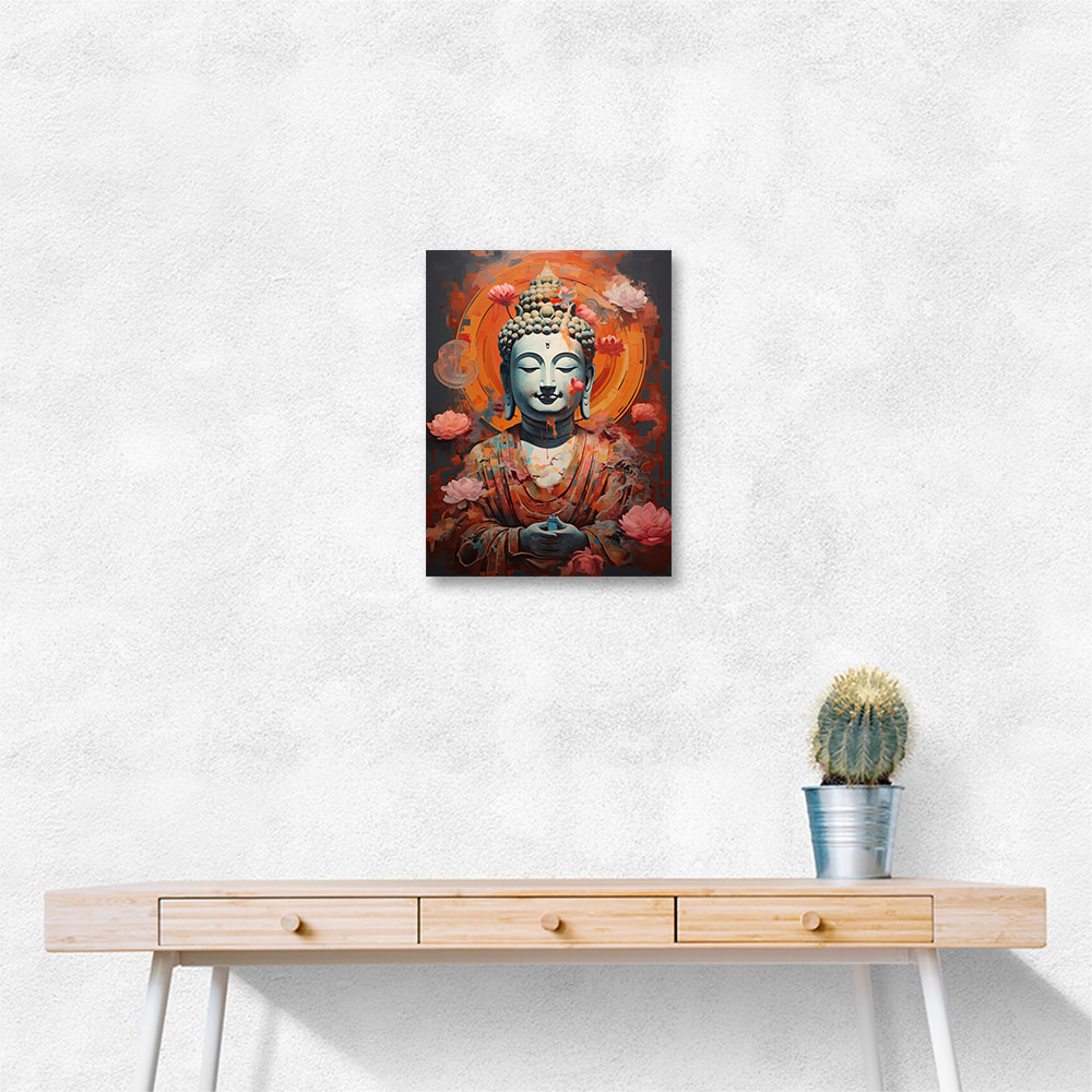 Buddha Flowers 5 Wall Art