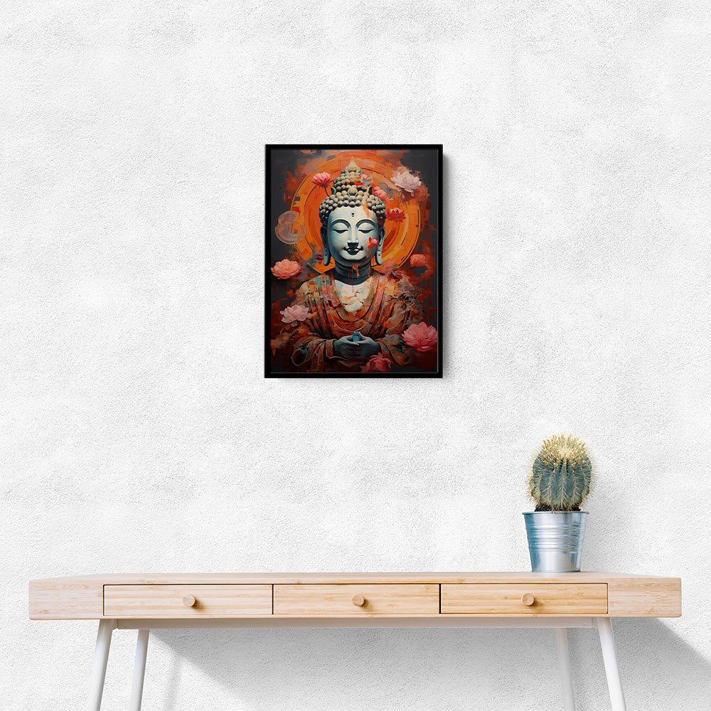 Buddha Flowers 5 Wall Art