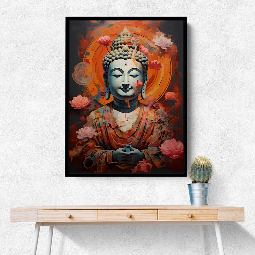 Buddha Flowers 5 Wall Art