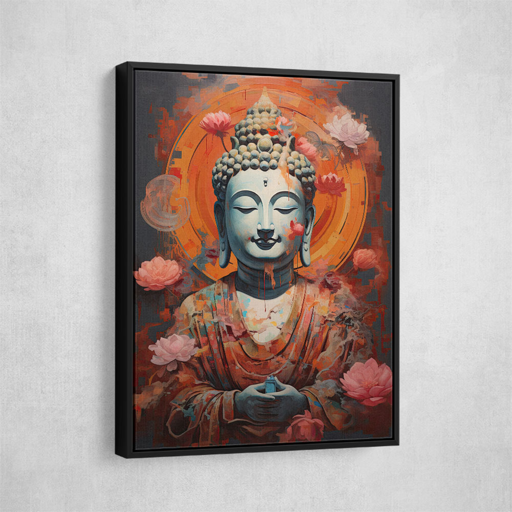 Buddha Flowers 5 Wall Art