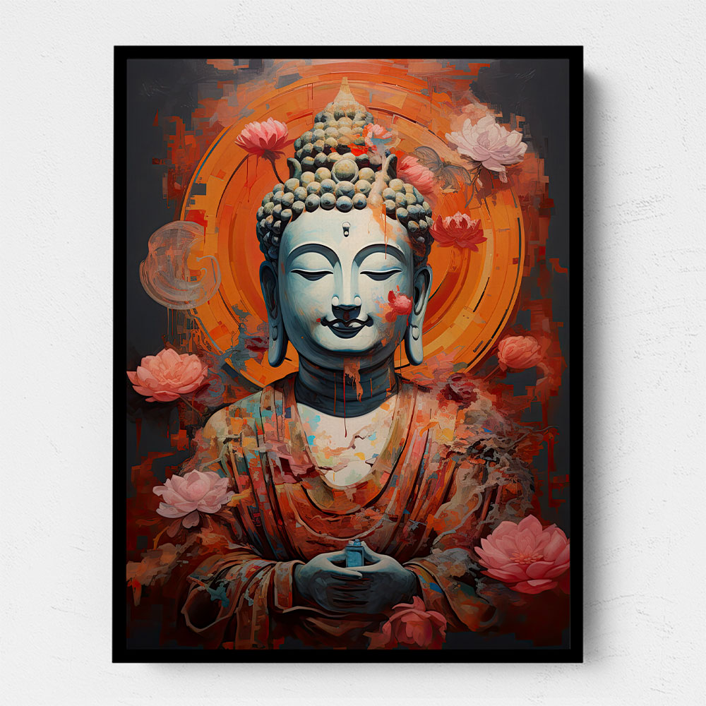 Buddha Flowers 5 Wall Art