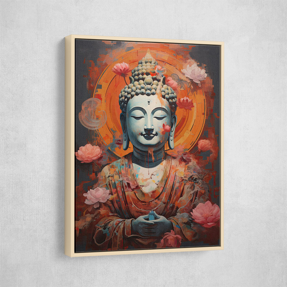 Buddha Flowers 5 Wall Art