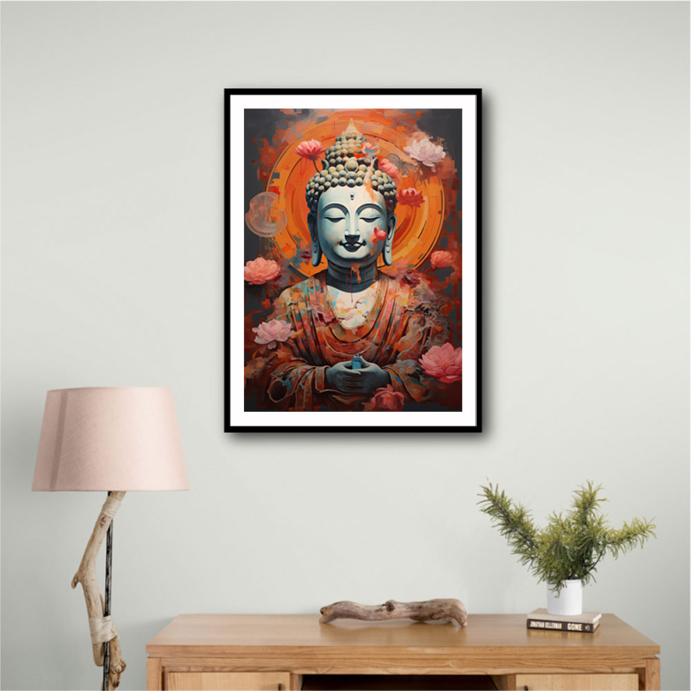 Buddha Flowers 5 Wall Art