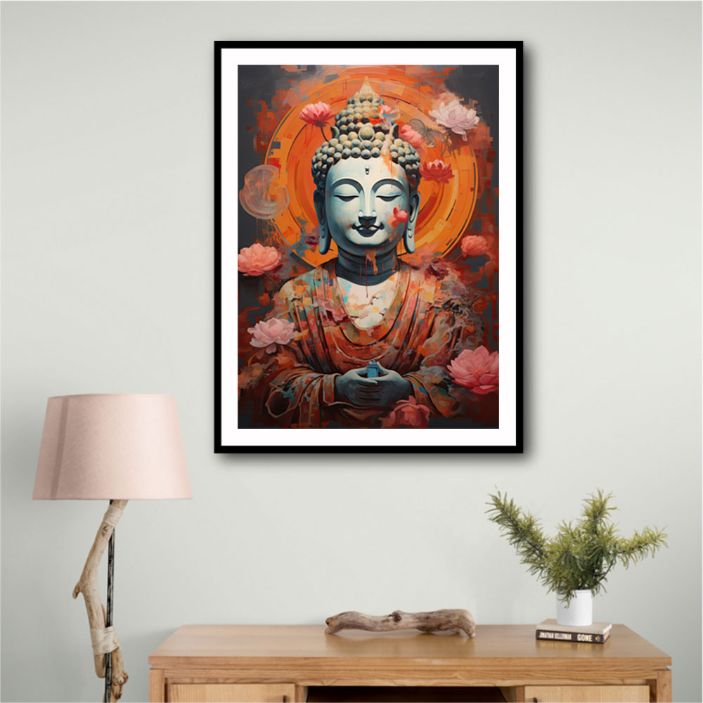 Buddha Flowers 5 Wall Art