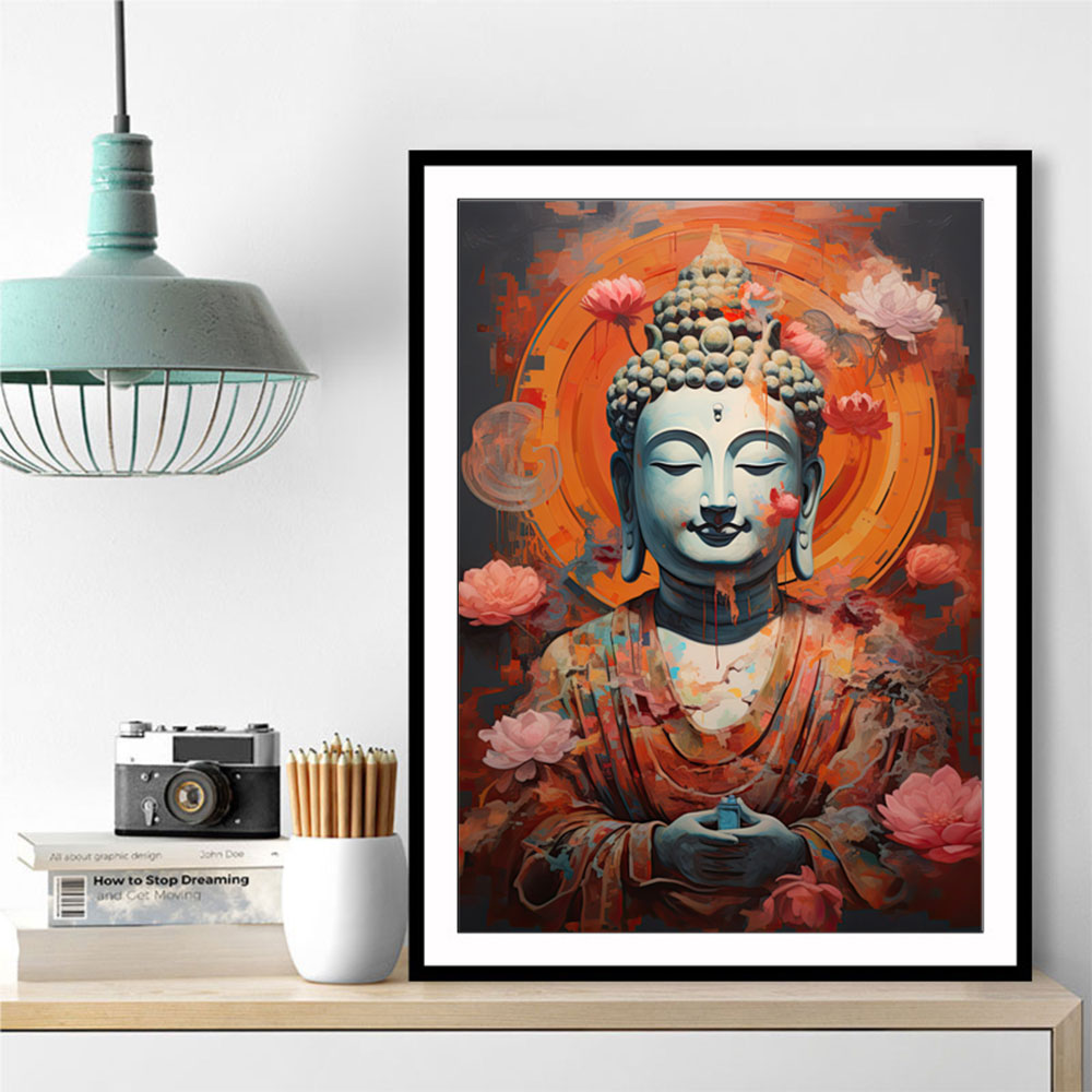 Buddha Flowers 5 Wall Art