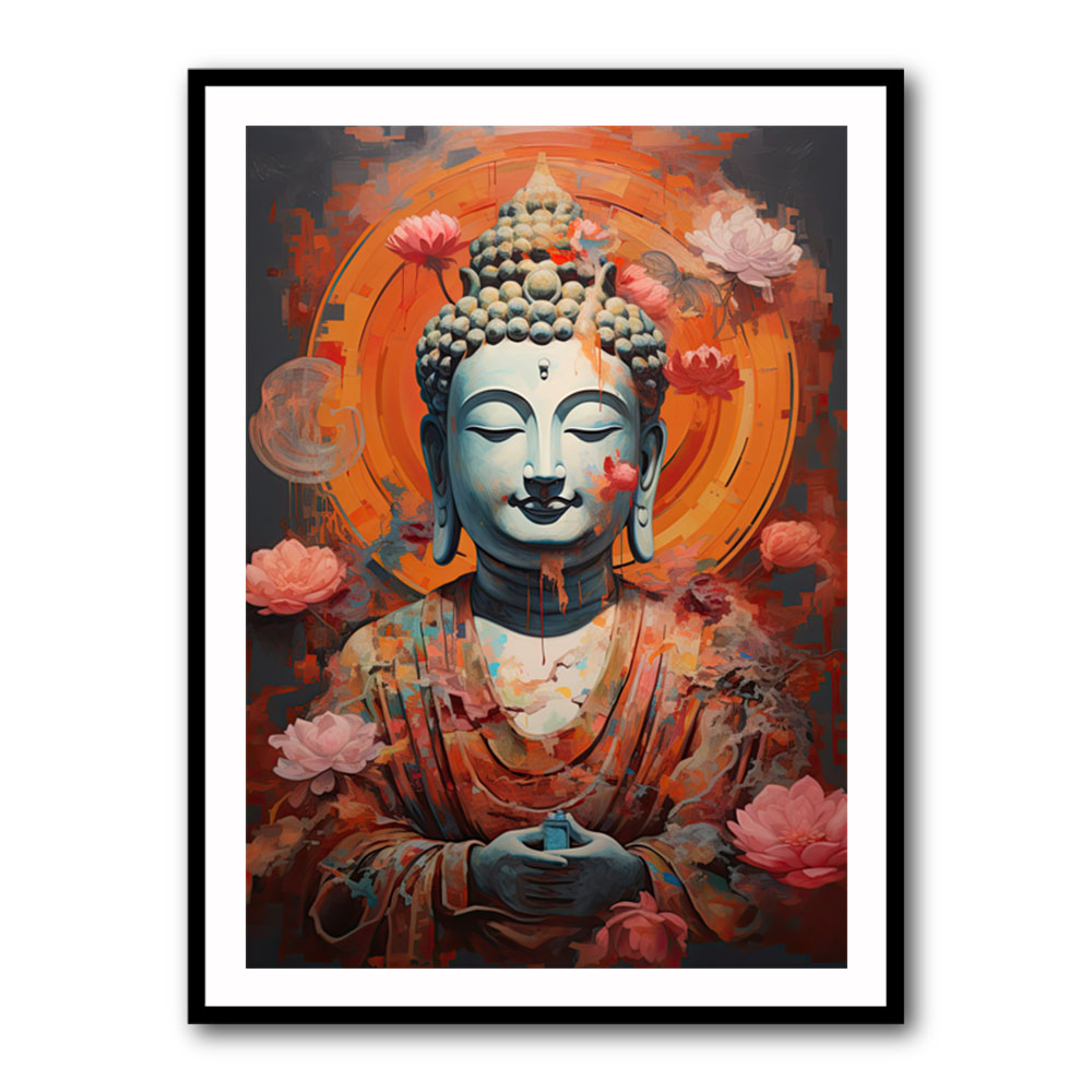 Buddha Flowers 5 Wall Art