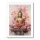 Buddha Statue Pink Water Color Wall Art