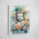 Buddha With a Lotus Flower Water Color 1 Wall Art