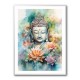 Buddha With a Lotus Flower Water Color 1 Wall Art Buddha With a Lotus Flower Water Color 1 Wall Art