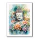 Buddha With a Lotus Flower Water Color 1 Wall Art