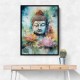 Buddha With a Lotus Flower Water Color 3 Wall Art
