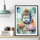 Buddha With a Lotus Flower Water Color 3 Wall Art