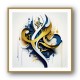 Abstract Gold & Blue 3 Arabic Calligraphy