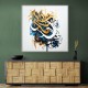 Abstract Gold & Blue 12 Arabic Calligraphy