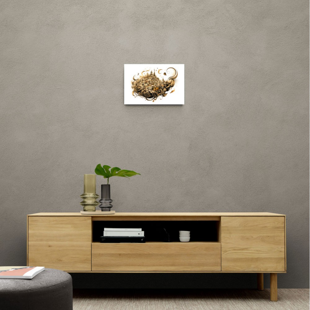 Abstract Calligraphy Buildings Wall Art Abstract Calligraphy Buildings Wall Art