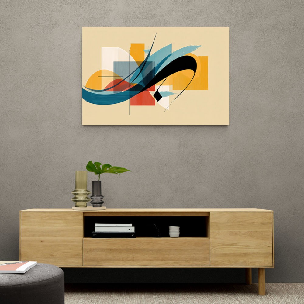 Modern Arabic Calligraphy Abstract – Teal, Gold & Red Geometric Flow 2 Wall Art Modern Arabic Calligraphy Abstract – Teal, Gold & Red Geometric Flow 2 Wall Art