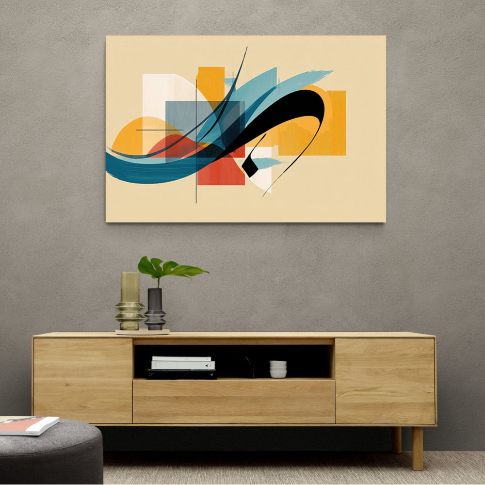 Modern Arabic Calligraphy Abstract – Teal, Gold & Red Geometric Flow 2 Wall Art Modern Arabic Calligraphy Abstract – Teal, Gold & Red Geometric Flow 2 Wall Art
