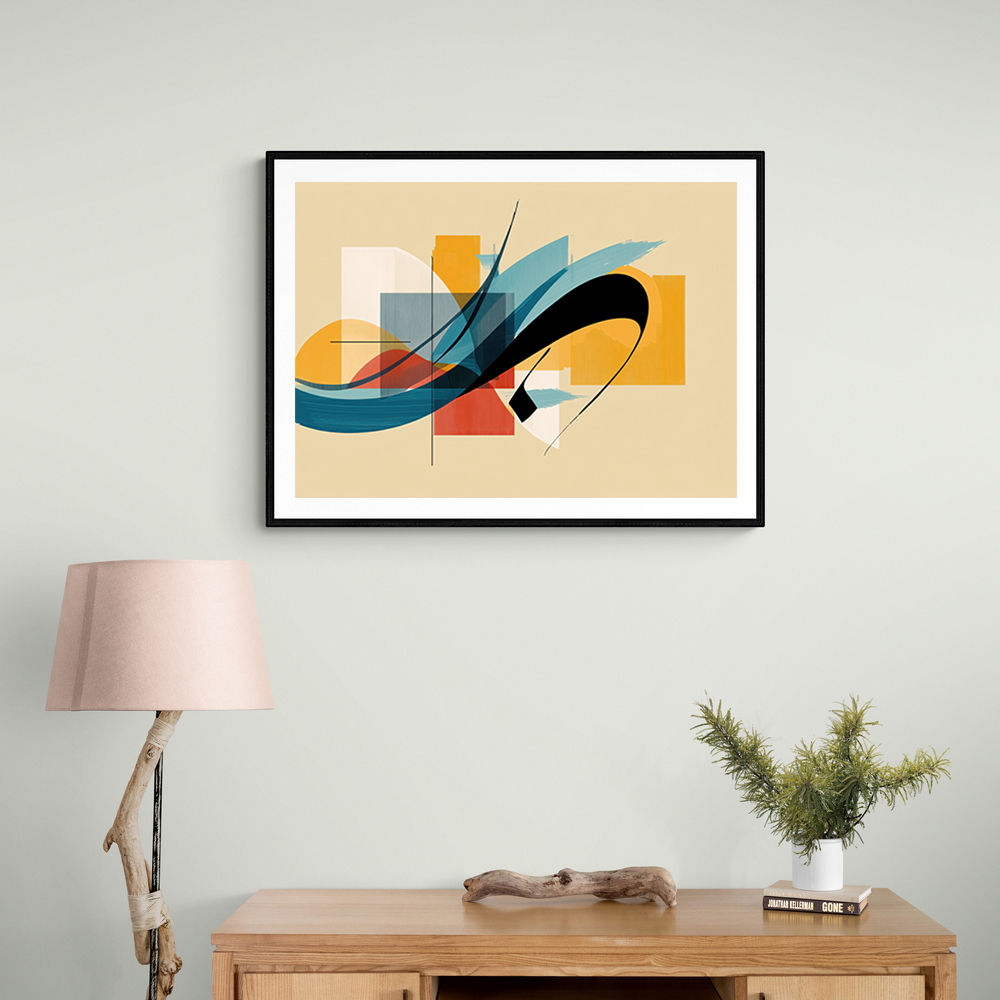 Modern Arabic Calligraphy Abstract – Teal, Gold & Red Geometric Flow 2 Wall Art Modern Arabic Calligraphy Abstract – Teal, Gold & Red Geometric Flow 2 Wall Art