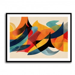 Vibrant Multicolor Contemporary Modern Abstract Arabic Calligraphy Wall Art 