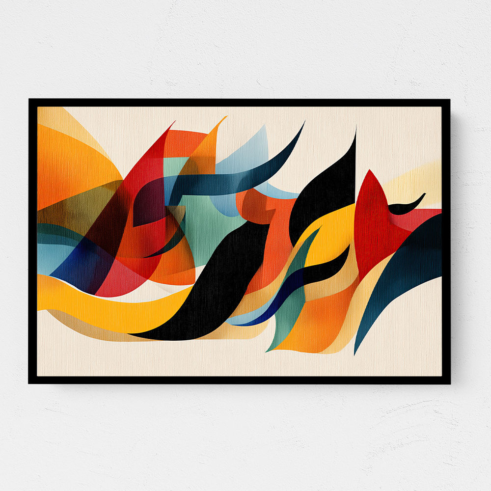 Vibrant Multicolor Contemporary Modern Abstract Arabic Calligraphy Wall Art 2 Vibrant Multicolor Contemporary Modern Abstract Arabic Calligraphy Wall Art 2