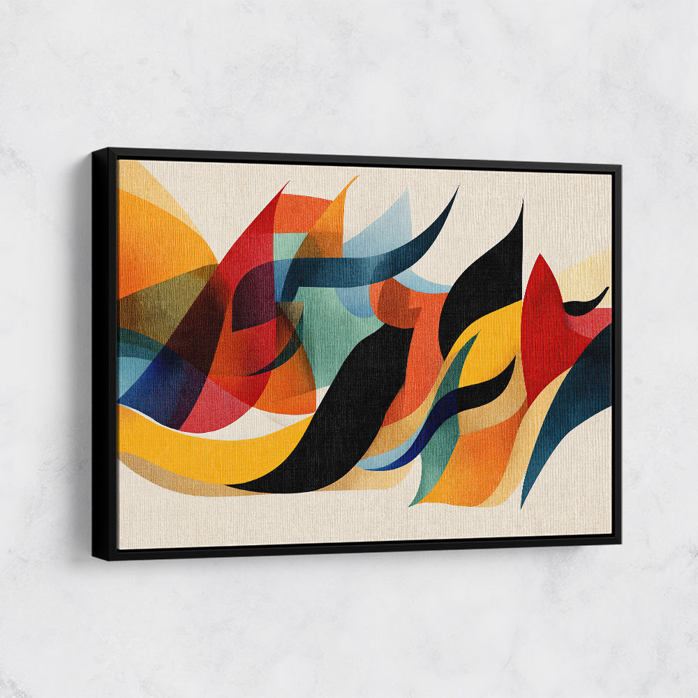 Vibrant Multicolor Contemporary Modern Abstract Arabic Calligraphy Wall Art 2 Vibrant Multicolor Contemporary Modern Abstract Arabic Calligraphy Wall Art 2
