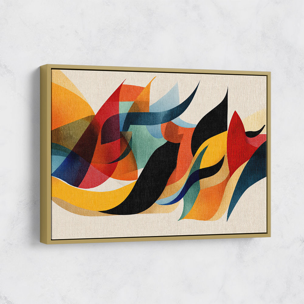 Vibrant Multicolor Contemporary Modern Abstract Arabic Calligraphy Wall Art 2 Vibrant Multicolor Contemporary Modern Abstract Arabic Calligraphy Wall Art 2