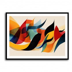 Vibrant Multicolor Contemporary Modern Abstract Arabic Calligraphy Wall Art 2