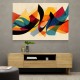 Canvas Size:: Extra Large 150 x 100 cm Vibrant Multicolor Contemporary Modern Abstract Arabic Calligraphy Wall Art 3
