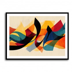Vibrant Multicolor Contemporary Modern Abstract Arabic Calligraphy Wall Art 3