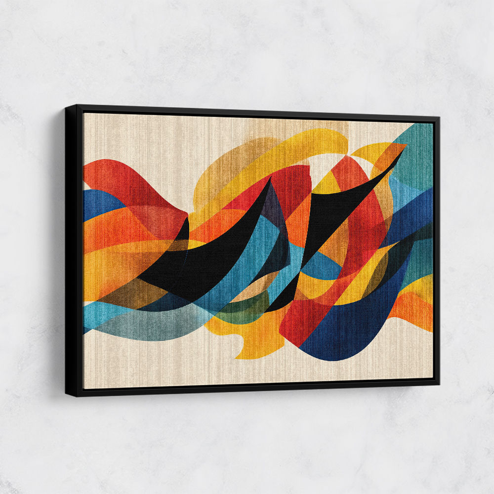 Vibrant Multicolor Contemporary Modern Abstract Arabic Calligraphy Wall Art 4 Vibrant Multicolor Contemporary Modern Abstract Arabic Calligraphy Wall Art 4