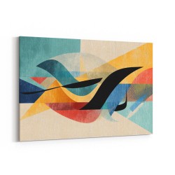 Vibrant Geometric Fusion Modern Abstract Arabic Calligraphy Wall Art 3