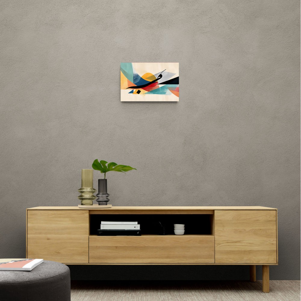  Vibrant Geometric Fusion Modern Abstract Arabic Calligraphy Wall Art 4