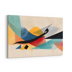  Vibrant Geometric Fusion Modern Abstract Arabic Calligraphy Wall Art 4