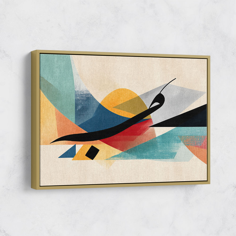  Vibrant Geometric Fusion Modern Abstract Arabic Calligraphy Wall Art 4