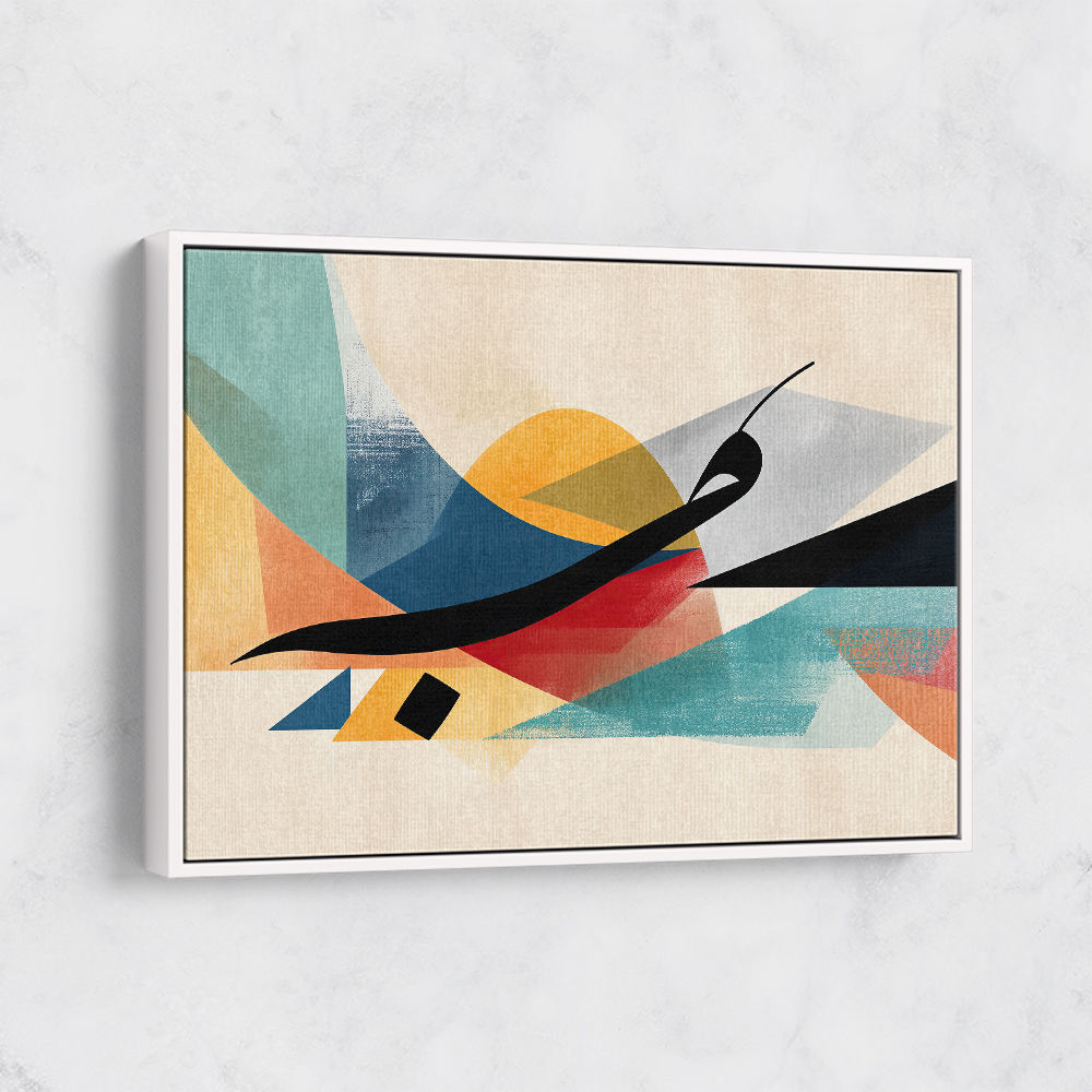  Vibrant Geometric Fusion Modern Abstract Arabic Calligraphy Wall Art 4