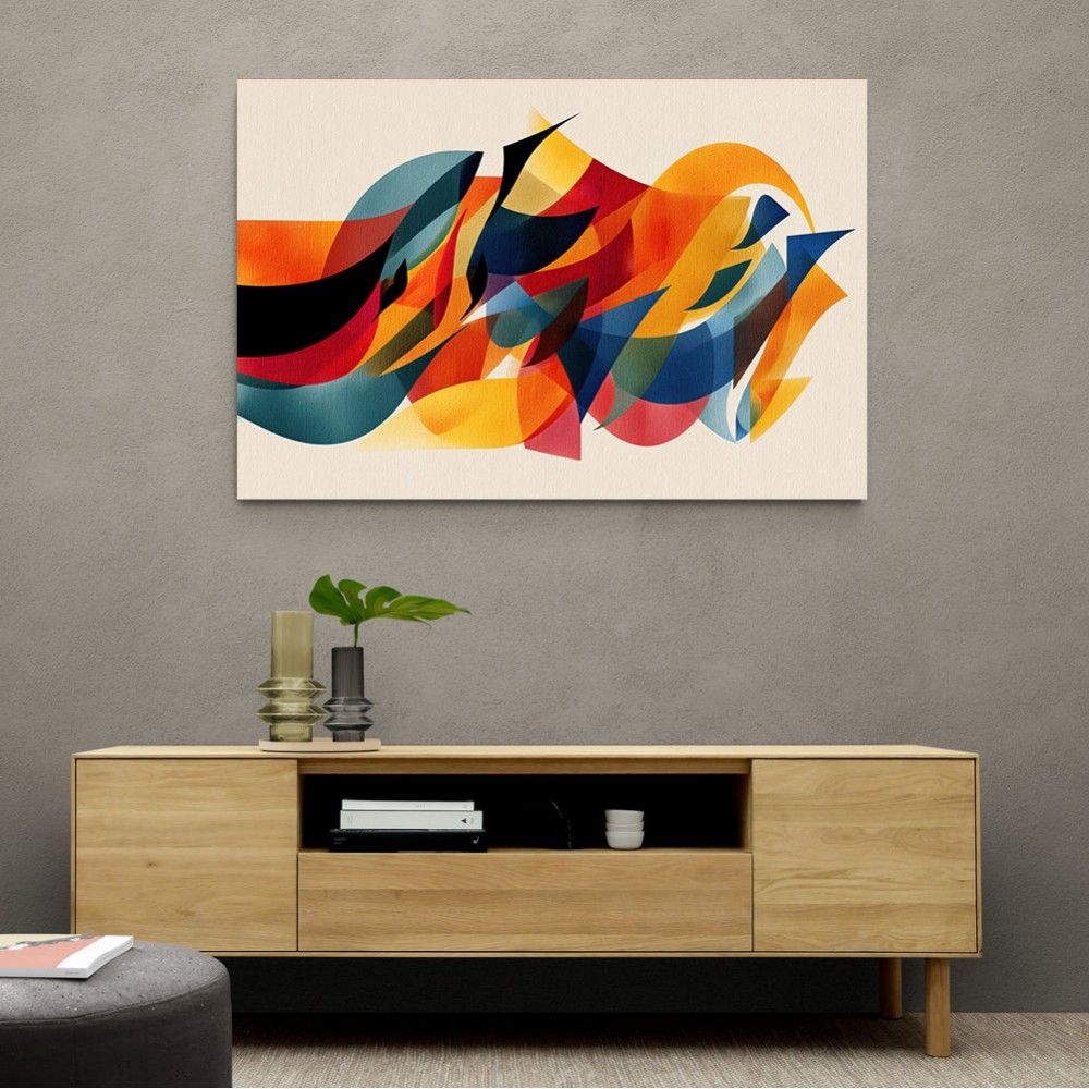 Vibrant Multicolor Contemporary Modern Abstract Arabic Calligraphy Wall Art 5 Vibrant Multicolor Contemporary Modern Abstract Arabic Calligraphy Wall Art 5