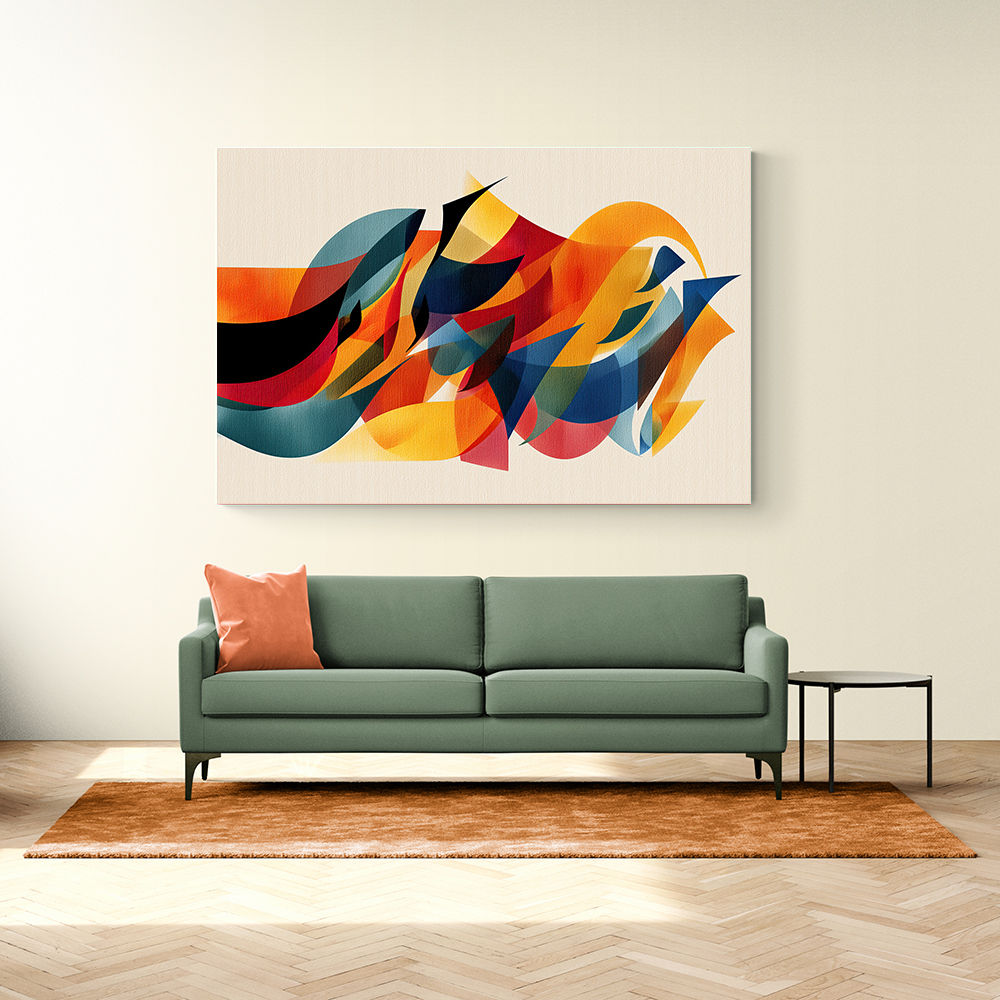 Vibrant Multicolor Contemporary Modern Abstract Arabic Calligraphy Wall Art 5 Vibrant Multicolor Contemporary Modern Abstract Arabic Calligraphy Wall Art 5