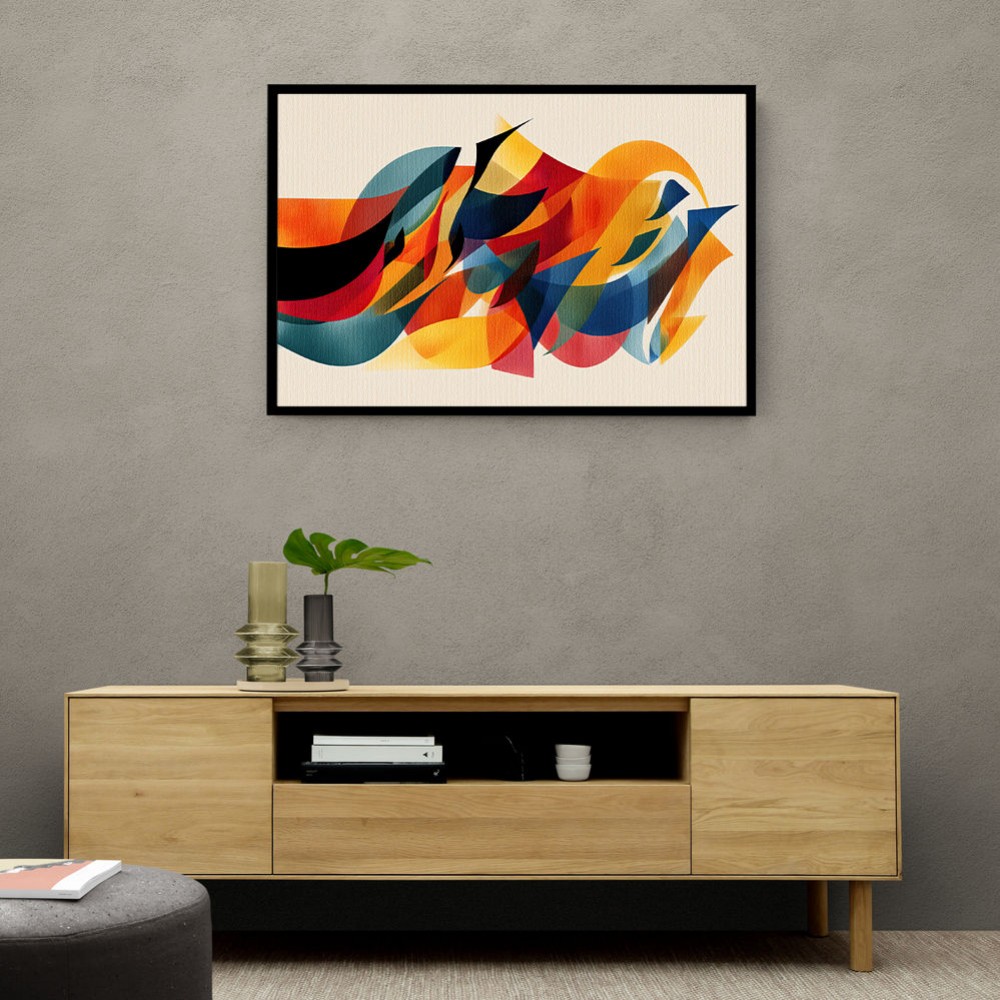 Vibrant Multicolor Contemporary Modern Abstract Arabic Calligraphy Wall Art 5 Vibrant Multicolor Contemporary Modern Abstract Arabic Calligraphy Wall Art 5