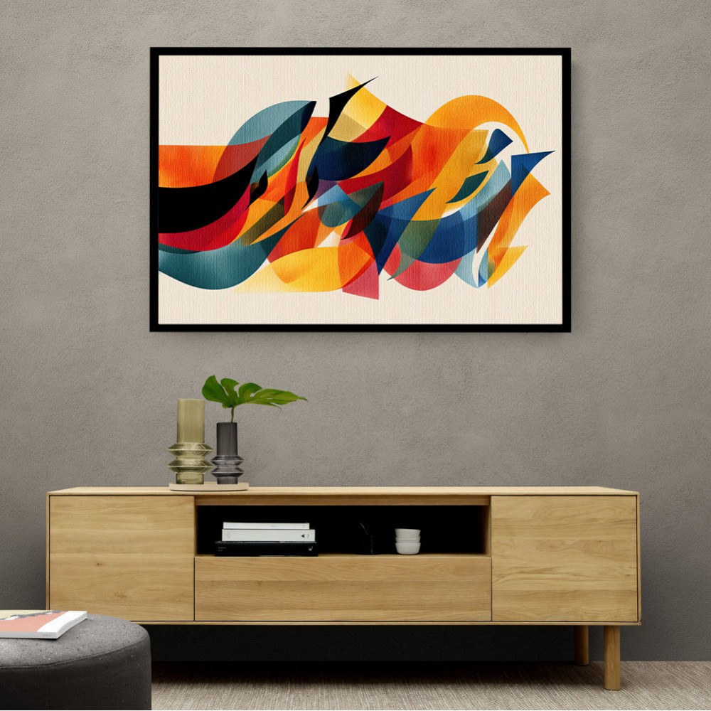 Vibrant Multicolor Contemporary Modern Abstract Arabic Calligraphy Wall Art 5 Vibrant Multicolor Contemporary Modern Abstract Arabic Calligraphy Wall Art 5