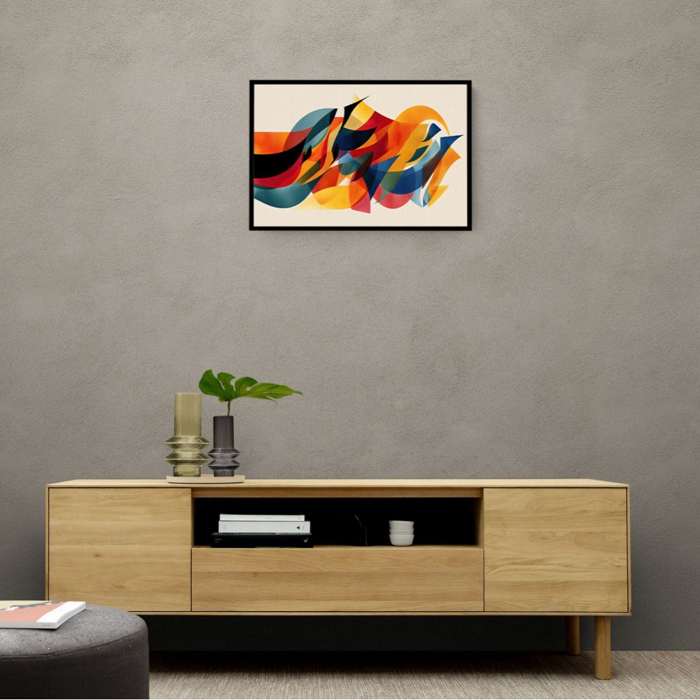 Vibrant Multicolor Contemporary Modern Abstract Arabic Calligraphy Wall Art 5 Vibrant Multicolor Contemporary Modern Abstract Arabic Calligraphy Wall Art 5