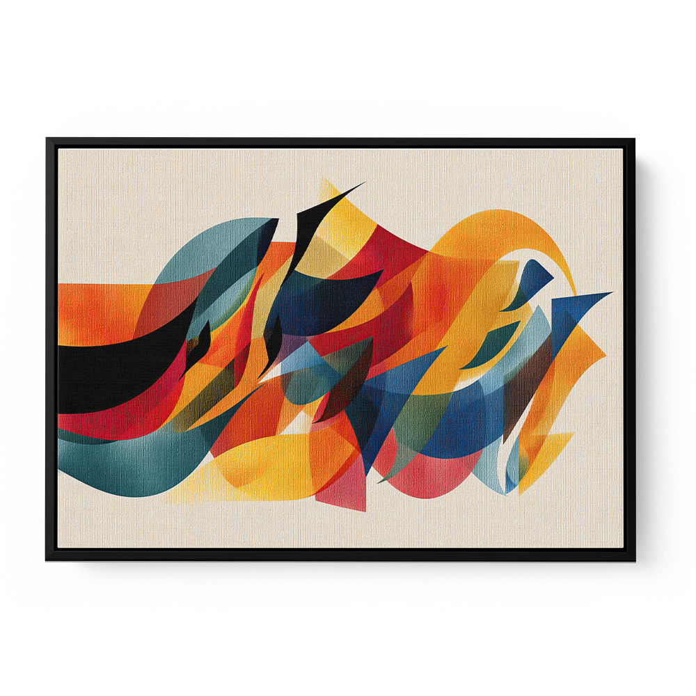 Vibrant Multicolor Contemporary Modern Abstract Arabic Calligraphy Wall Art 5 Vibrant Multicolor Contemporary Modern Abstract Arabic Calligraphy Wall Art 5