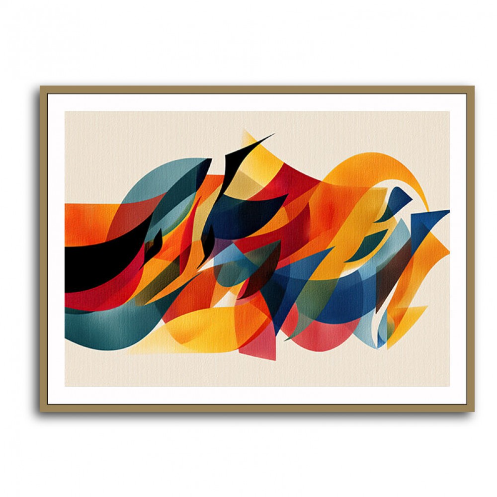 Vibrant Multicolor Contemporary Modern Abstract Arabic Calligraphy Wall Art 5 Vibrant Multicolor Contemporary Modern Abstract Arabic Calligraphy Wall Art 5