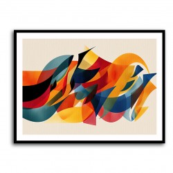 Vibrant Multicolor Contemporary Modern Abstract Arabic Calligraphy Wall Art 5