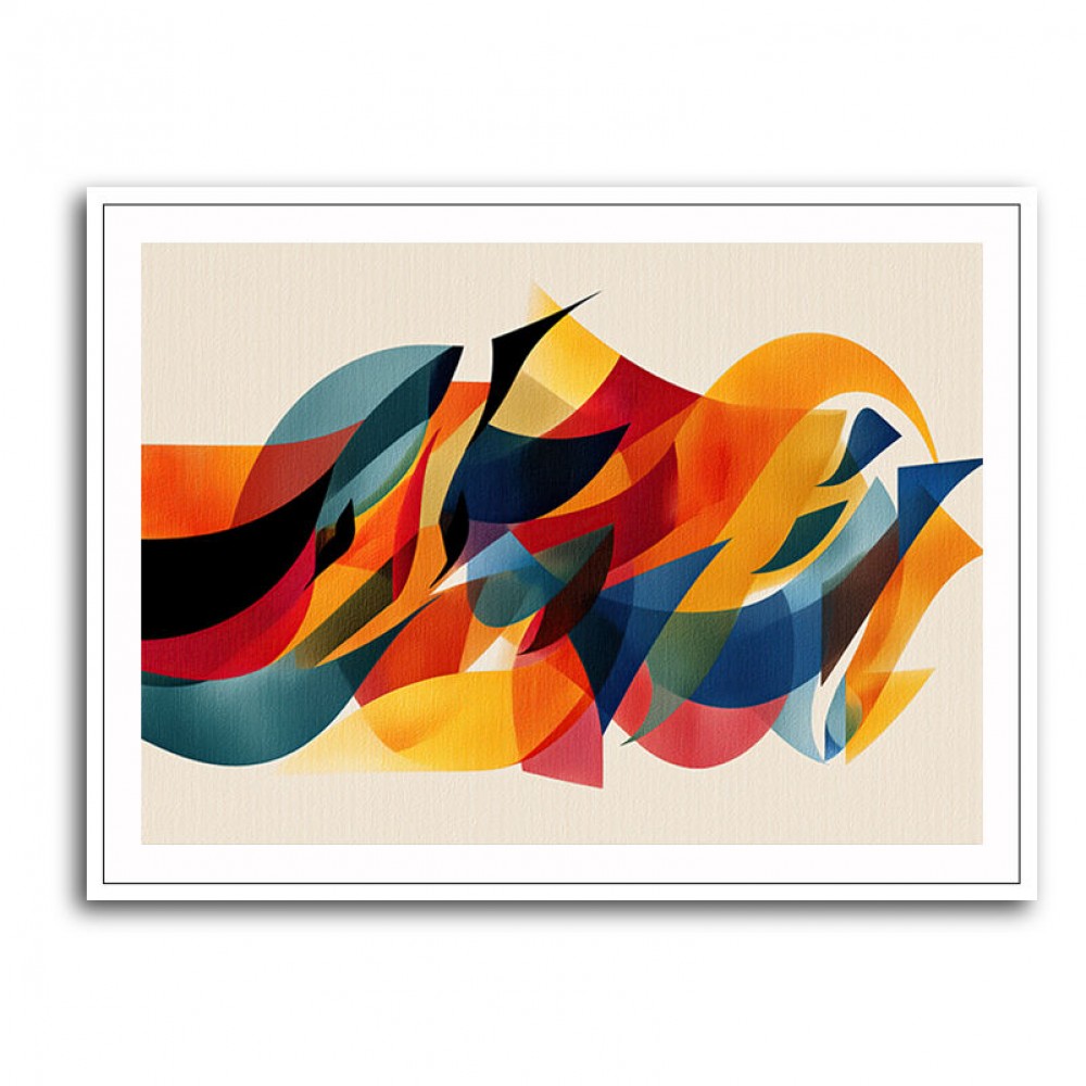 Vibrant Multicolor Contemporary Modern Abstract Arabic Calligraphy Wall Art 5 Vibrant Multicolor Contemporary Modern Abstract Arabic Calligraphy Wall Art 5