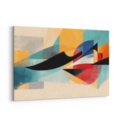  Vibrant Geometric Fusion Modern Abstract Arabic Calligraphy Wall Art 5